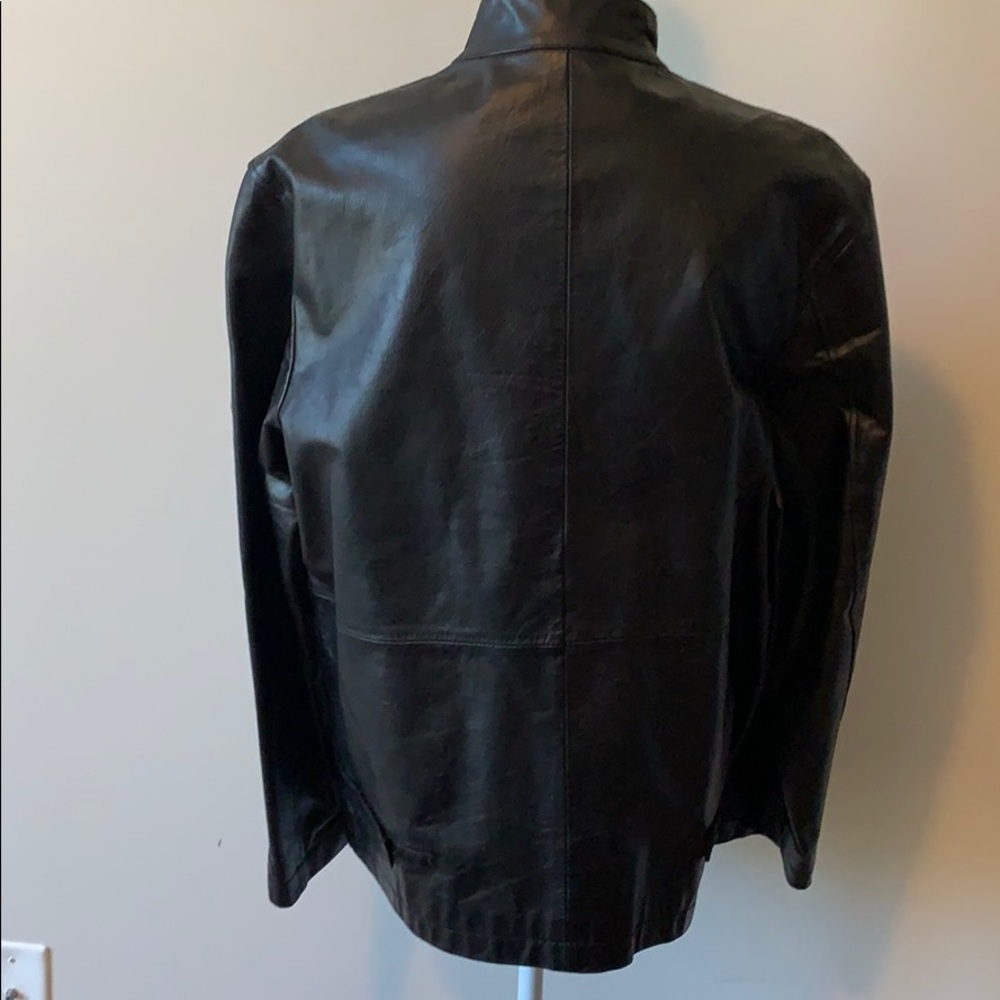 Claiborne Genuine Black LeatherJacket - Picture 4 of 8
